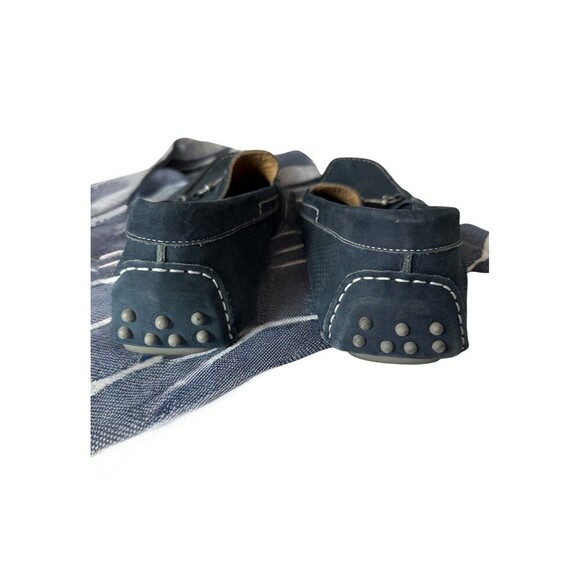 Men’s Size 15 Navy Blue Nubuck Suede Leather Shoes Horsebit Buckle Loafers main image 9